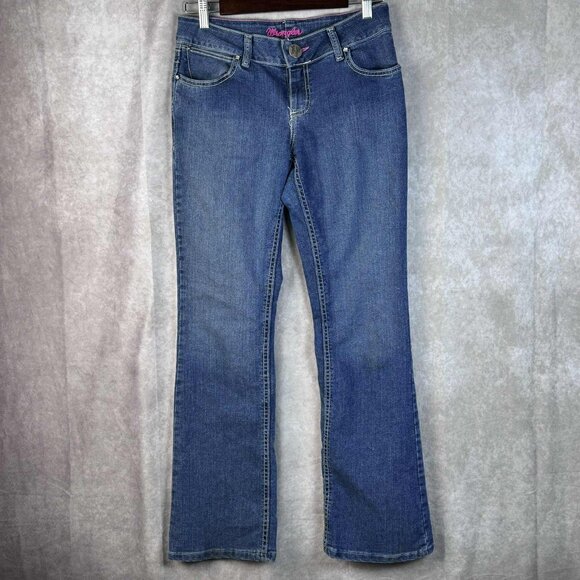 Wrangler Booty Up Ladies American Royal Low Rise Dark Stonewash Jean - Picture 1 of 8